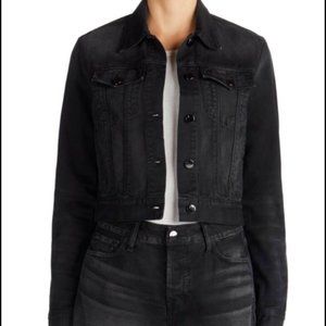 J BRAND: Harlow Black Denim Jacket